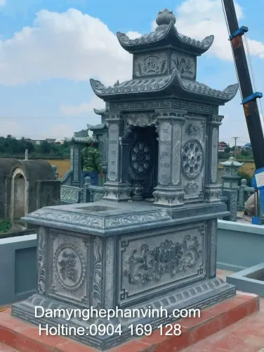 Mẫu Mộ Đá 2 Mái Thanh Hóa