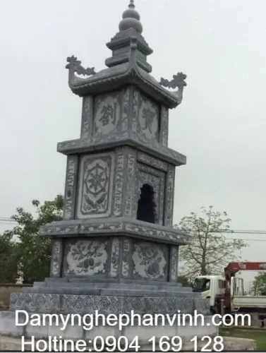 Hoa văn trên mộ tháp đá