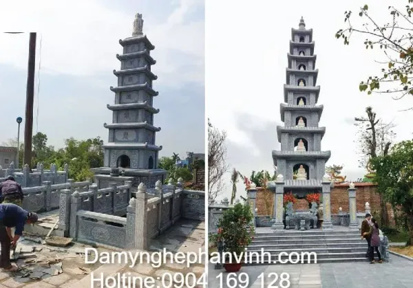 Cách chọn vị trí xây mộ tháp đá trong chùa, nghĩa trang