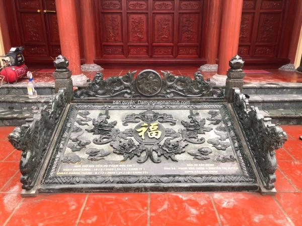 Mẫu Chiếu Rồng Đá Xanh Rêu - Chiếu nổi cực đẹp