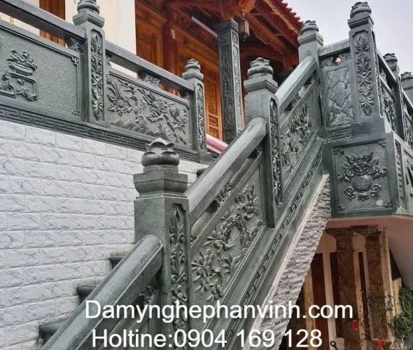 Các mẫu lan can đá đẹp (nhà thờ họ, lăng mộ, chùa đình)