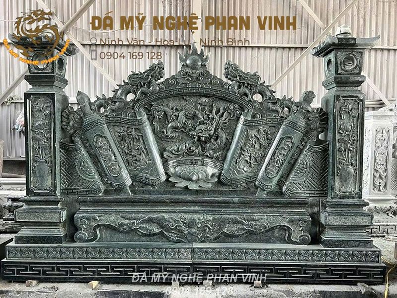 cuốn thư đá đẹp, kích thước cuốn thư đá chuẩn lỗ ban