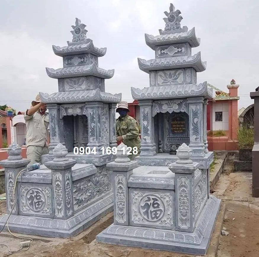 báo giá mộ đá 3 mái