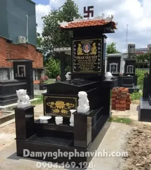 Mộ Đá Granite Đen Ấn Độ