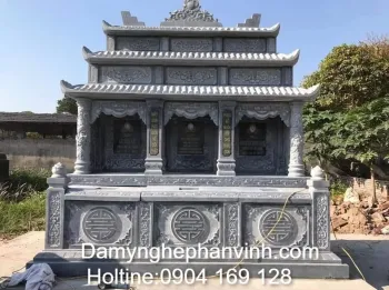 Mẫu Mộ Đá 3 Mái 09