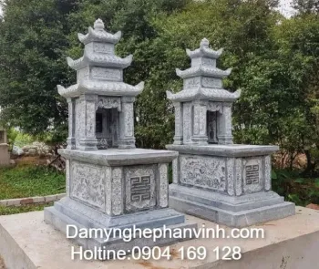 Mẫu Mộ Đá 3 Mái 05