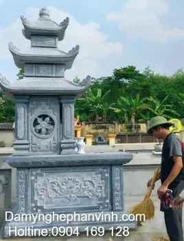 Mẫu Mộ Đá 3 Mái 11