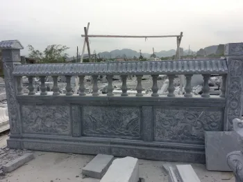 Lan can đá 2 tầng